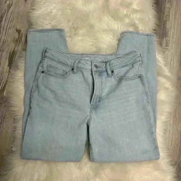 Old navy light wash o.g. High rise straight secret smooth pocket jeans sz 8 - Picture 3 of 6